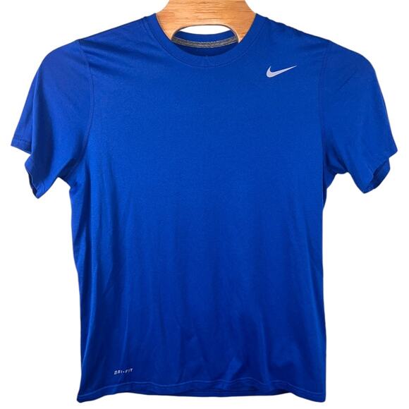 Nike Dri-Fit Crewneck Short Sleeve Tee-Shirt Pullover Royal Blue Mens Size Large - Picture 3 of 8